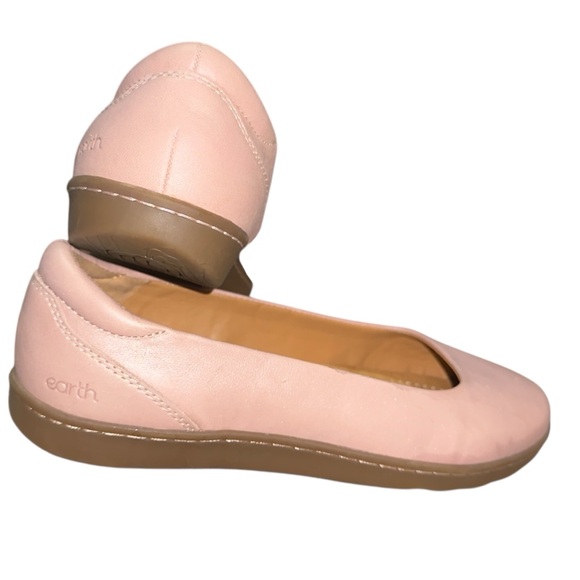 Earth Blush Pink Leather Ballet Flats Women’s 8.5 Comfort Shoes - Picture 6 of 7